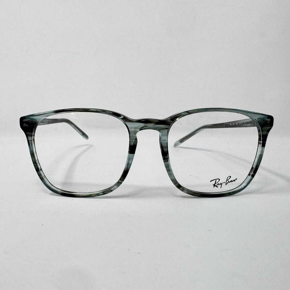 Ray-Ban RB5387 8362 Striped Green Eyeglass Frames 52-18-145 New